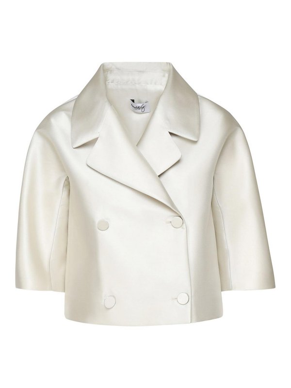 SCARLETT POPPIES: casual jackets - Short Cut Satin Jacket