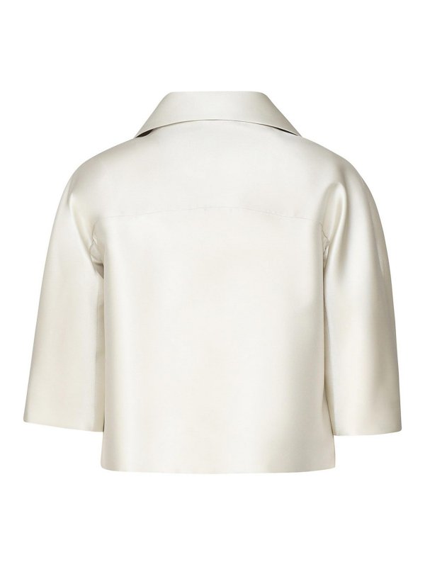 SCARLETT POPPIES: casual jackets online - Short Cut Satin Jacket