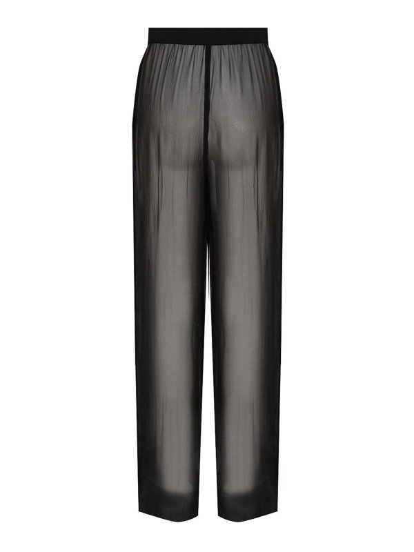SAINT LAURENT: casual trousers online - Wide Trousers In Crepe Muslin