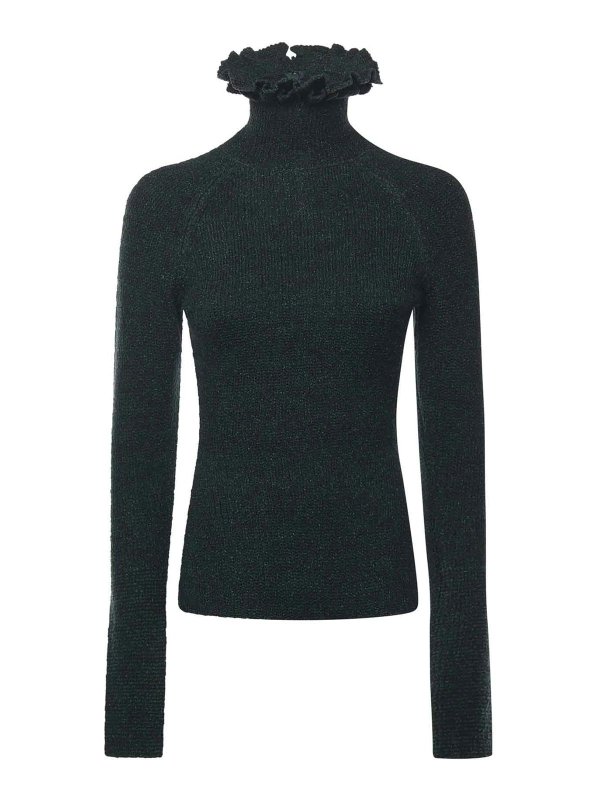 Alaïa: Rollkragenpullover  und Polo-Ausschnitt - Rollkragenpullover - Dunkelgrün