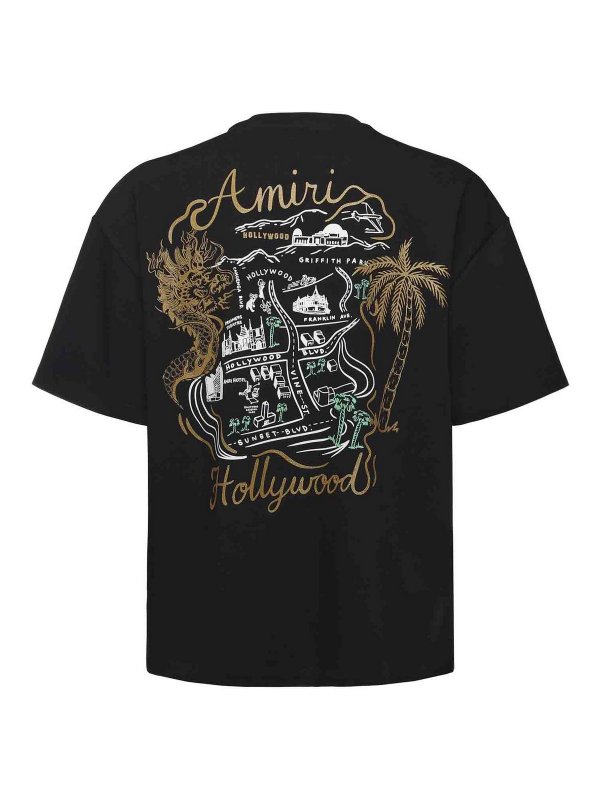 The Best Shops AMIRI: t-shirts - Oversized Hollywood Cotton T-Shirt