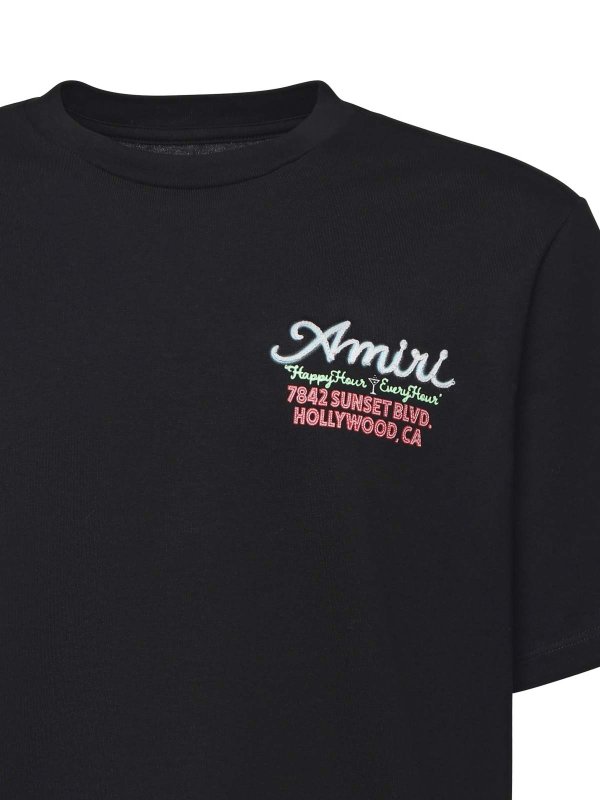 AMIRI: t-shirt online - T-shirt luci al neon in cotone