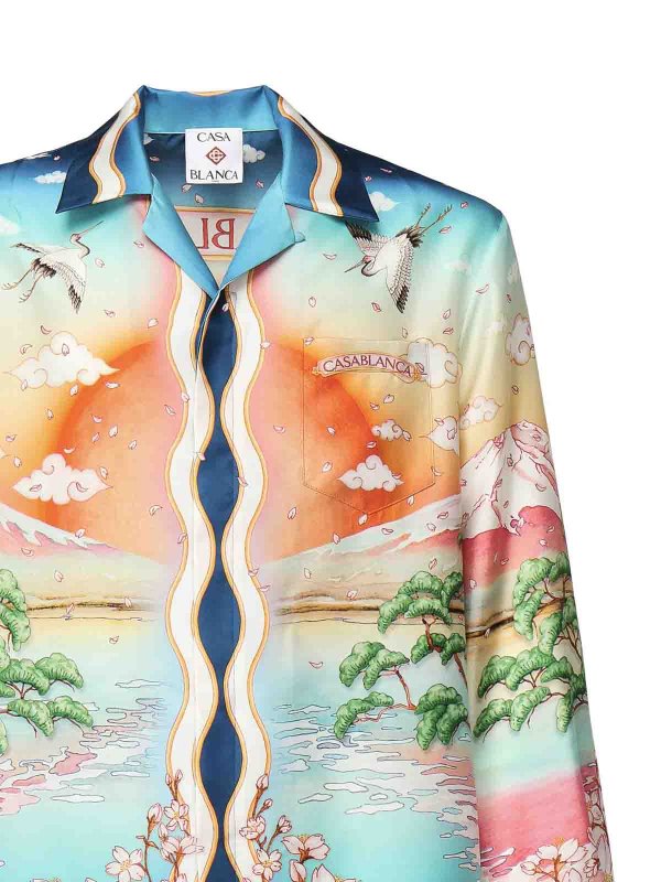 CASABLANCA: shirts online - Tennis Club Silk Shirt