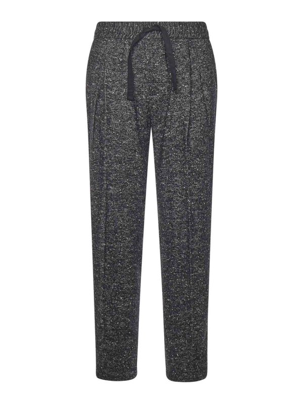DOLCE & GABBANA: tracksuit bottoms - Jogging Pants In Buttoned Fabric