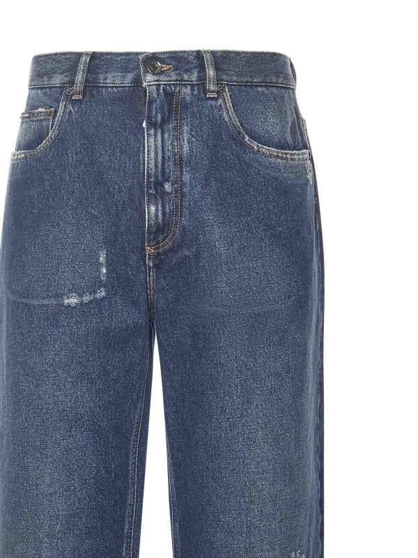 DOLCE & GABBANA: jeans dritti, a sigaretta online - Jeans in denim di cotone