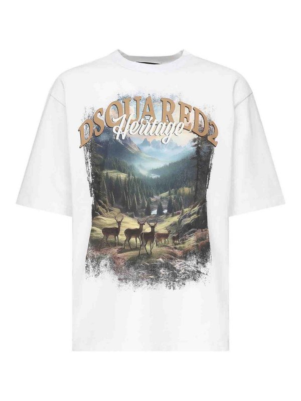 DSQUARED2: t-shirts - Loose Fit Canada T-Shirt