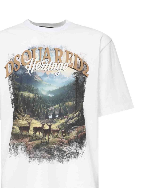 DSQUARED2: t-shirts online - Loose Fit Canada T-Shirt