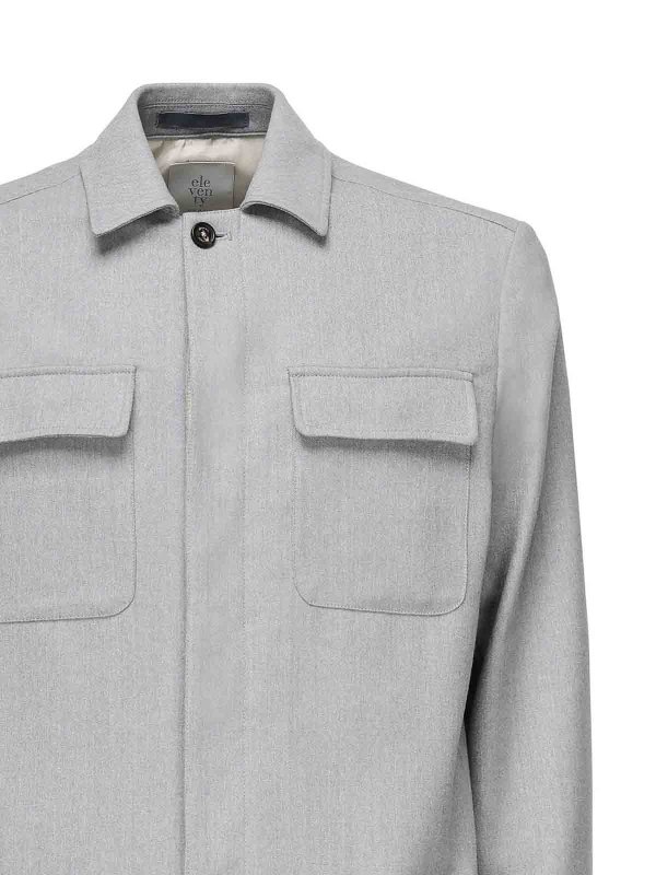 ELEVENTY: casual jackets online - Wool Blend Overshirt