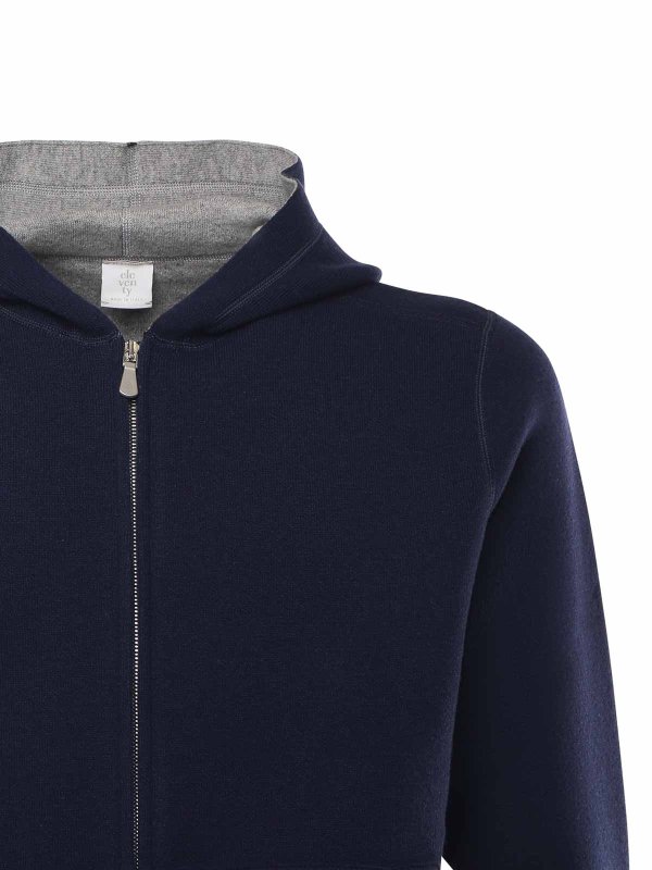 ELEVENTY: Sweatshirts & Sweaters online - Wool Zip-Up Sweatshirt