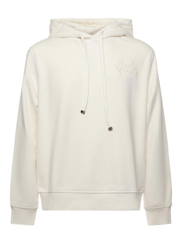 ETRO: Sweatshirts & Sweaters - Cotton Sweatshirt With Embroidered Monogram