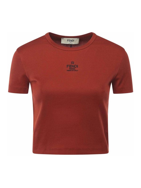 FENDI: Tops & Tank tops - Cotton Cropped Top