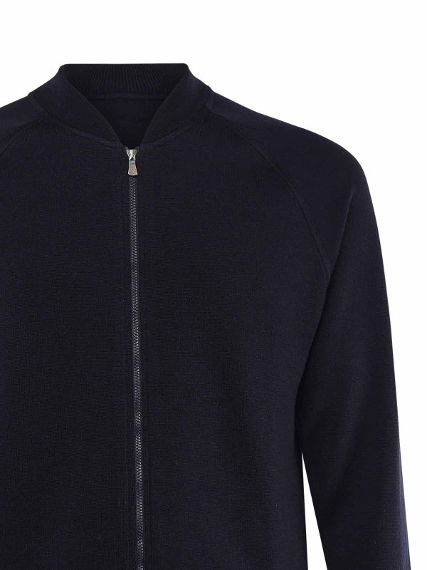 The Best Shops GIULIANO GALIANO: Sweatshirts & Sweaters - Wool Zip-Up Sweatshirt