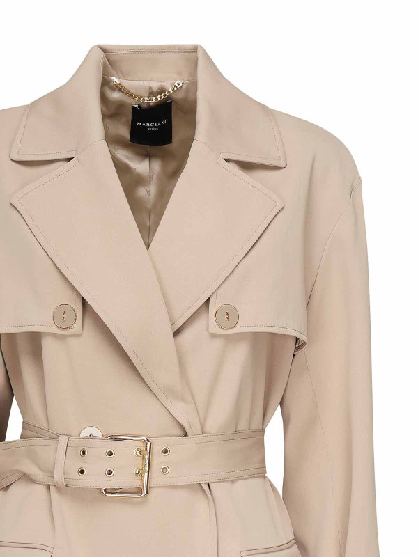 MARCIANO: trench coats online - Nina Double-Breasted Trench Coat