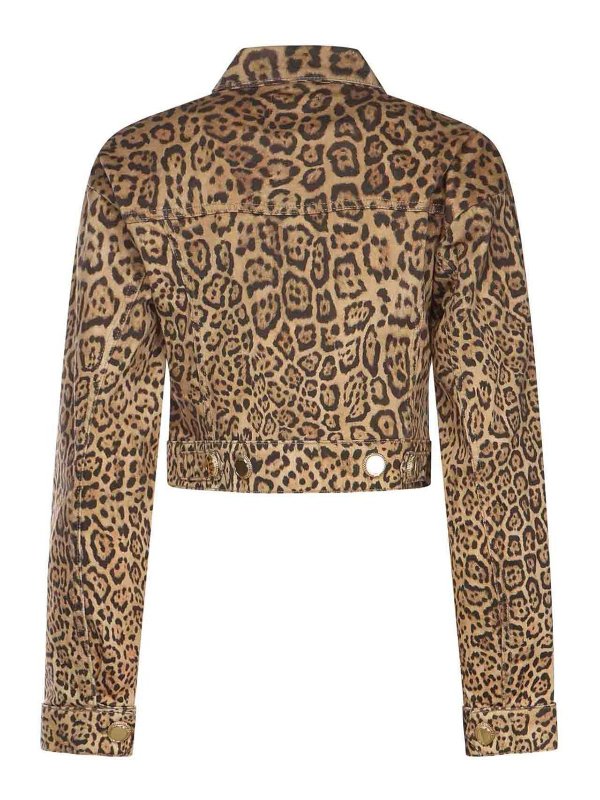 The Best Shops MARCIANO: denim jacket - Leopard-Print Denim Jacket