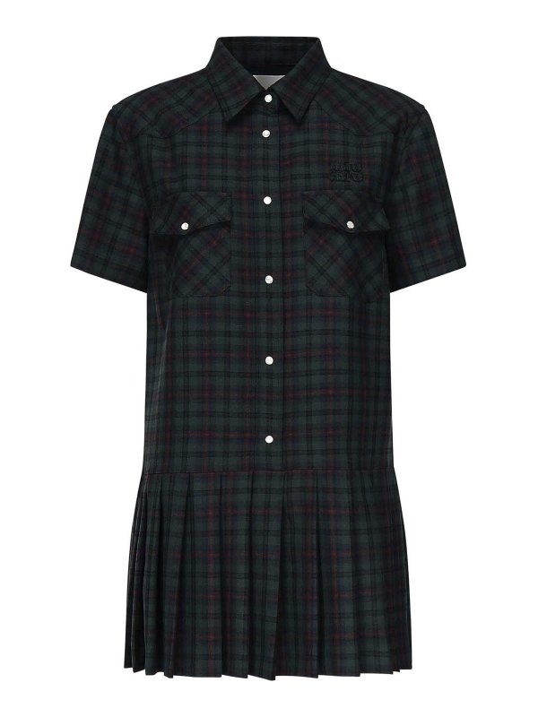 MIU MIU: short dresses - Short Wool Dress