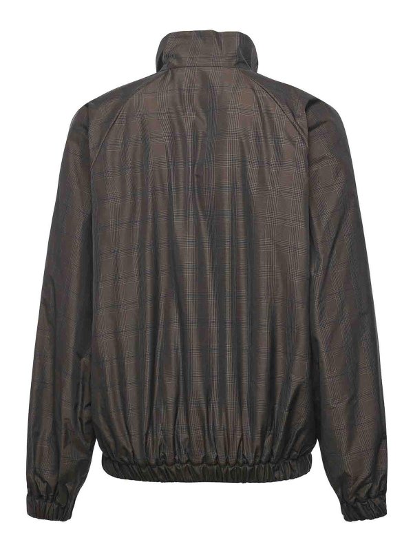 The Best Shops BALENCIAGA: casual jackets - Nylon Jacket With Madras Print