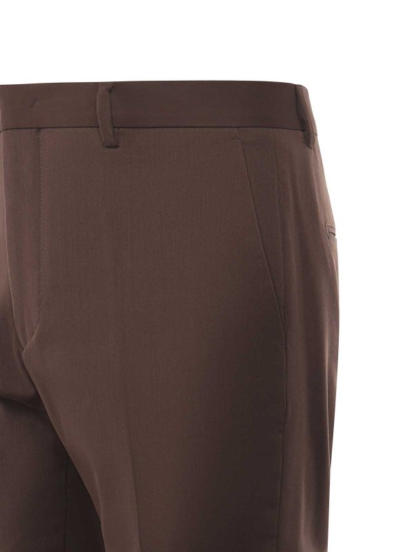 BEABLE: Pantalons élégants online - Pantalon Couturier - Marron Foncé