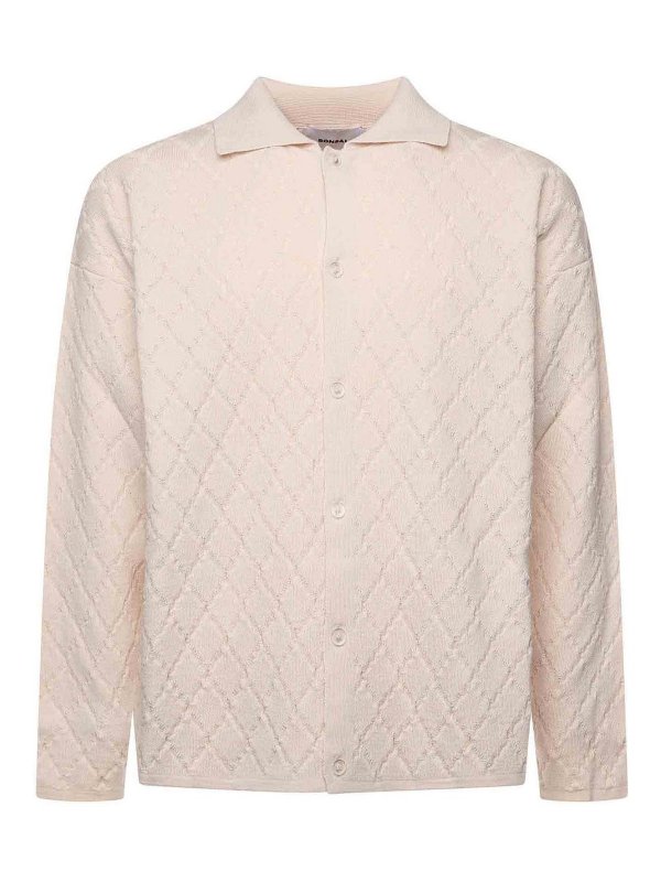 BONSAI: polo - Polo in maglia con motivo a rombi