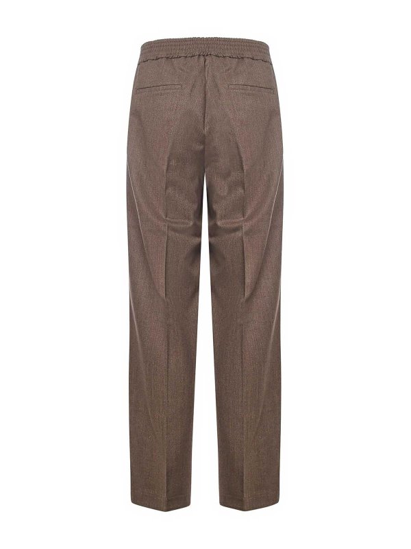 The Best Shops BONSAI: pantaloni casual - Pantaloni In Misto Lana Con Pieghe