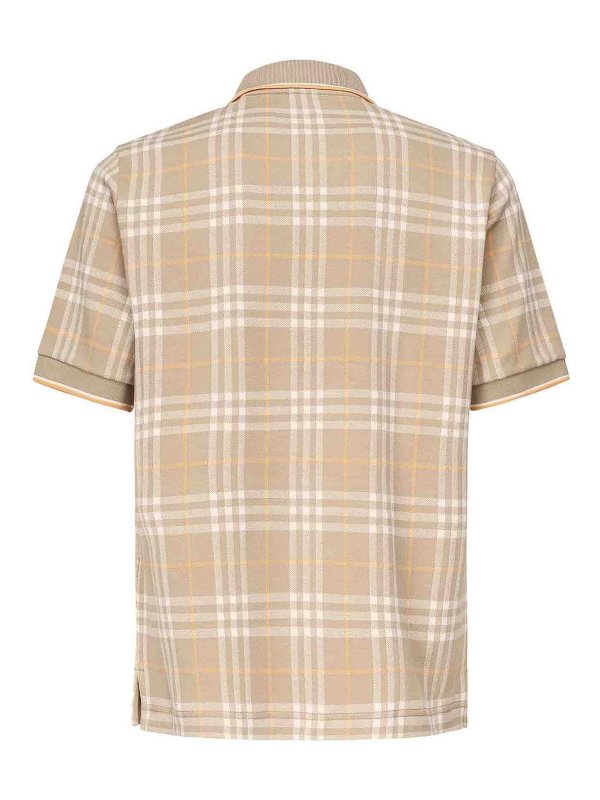 The Best Shops BURBERRY: polo shirts - Check Cotton Polo