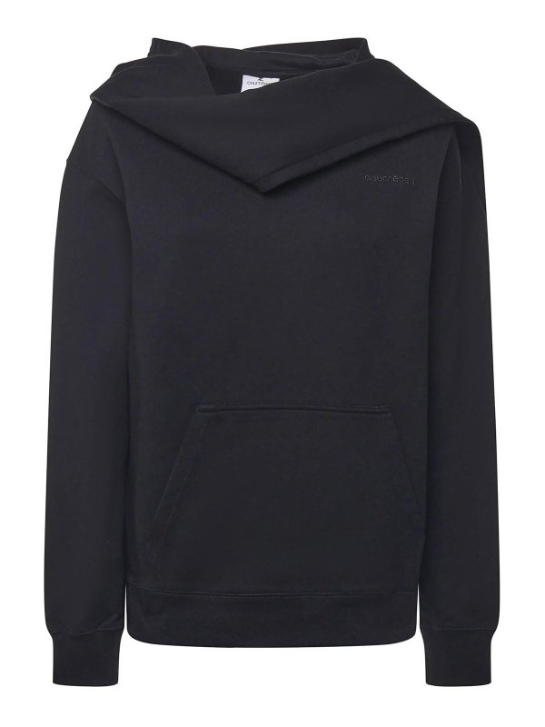 Courreges: Sweatshirts & Pulls - Sweat-Shirts - Noir