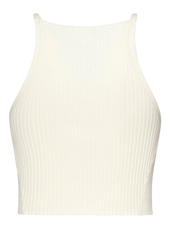 The Best Shops Courreges: Top e canotte - Top in maglia a coste