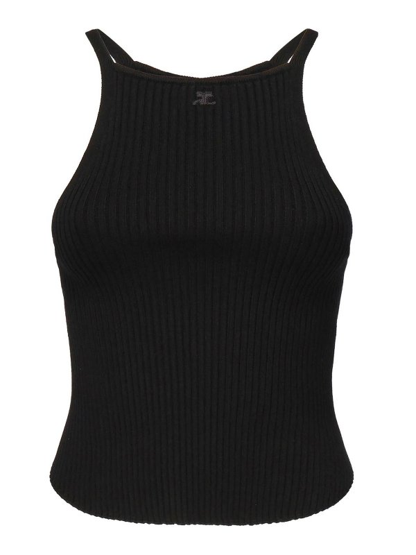 Courreges: Tops & Tank tops - Ribbed Knit Top