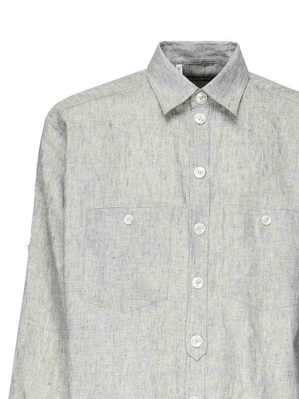 DOLCE & GABBANA: shirts online - Faded Linen Shirt