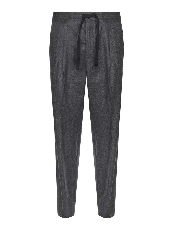 DOLCE & GABBANA: casual trousers - Melange Wool Blend Trousers
