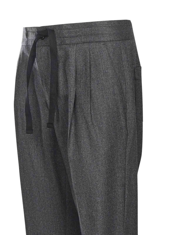 DOLCE & GABBANA: casual trousers online - Melange Wool Blend Trousers