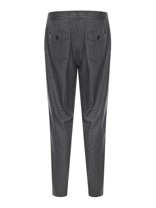 The Best Shops DOLCE & GABBANA: casual trousers - Melange Wool Blend Trousers