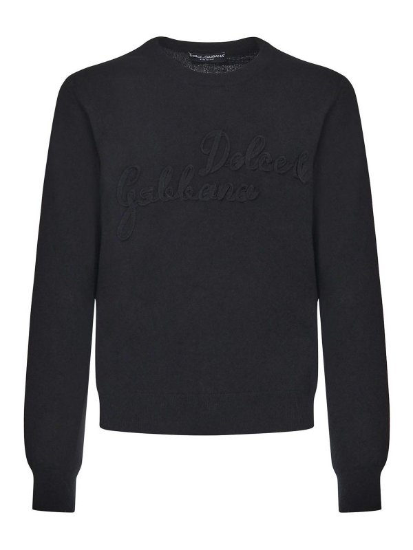 DOLCE & GABBANA: crew necks - Wool Sweater With Logo