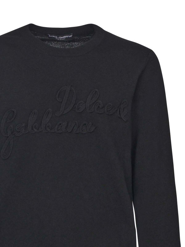 DOLCE & GABBANA: crew necks online - Wool Sweater With Logo