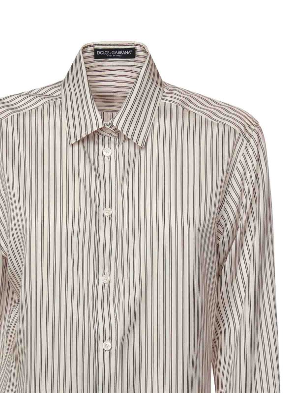 DOLCE & GABBANA: shirts online - Striped Silk Shirt