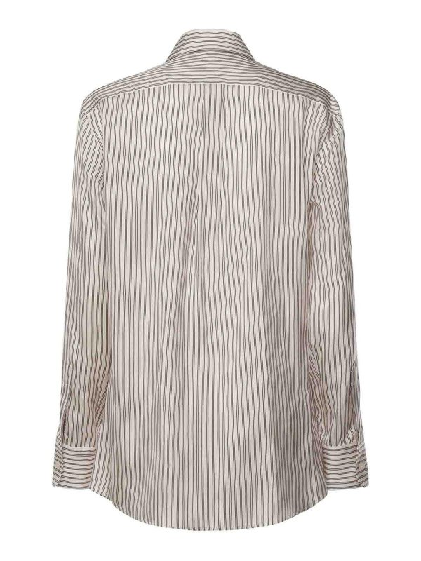 The Best Shops DOLCE & GABBANA: shirts - Striped Silk Shirt