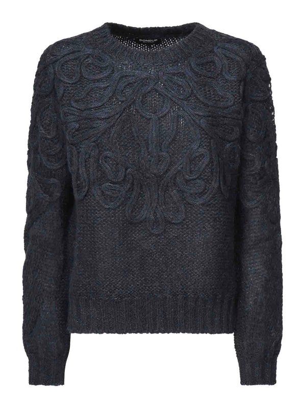 DONDUP: crew necks - Embroidered Sweater