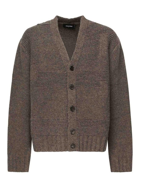 DSQUARED2: Cardigans - Cardigan - Marron