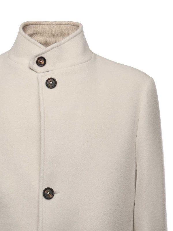 ELEVENTY: knee length coats online - Single-Breasted Wool Coat