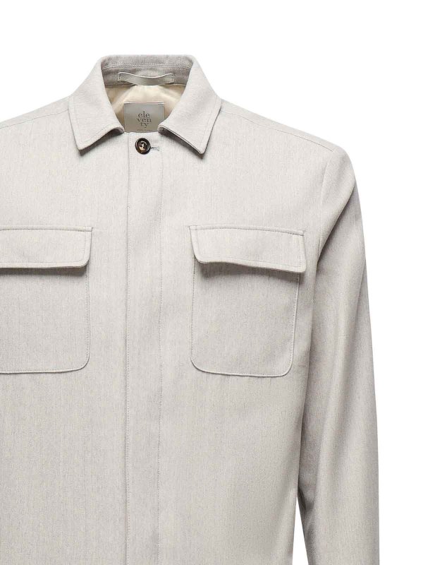 ELEVENTY: casual jackets online - Wool Blend Overshirt