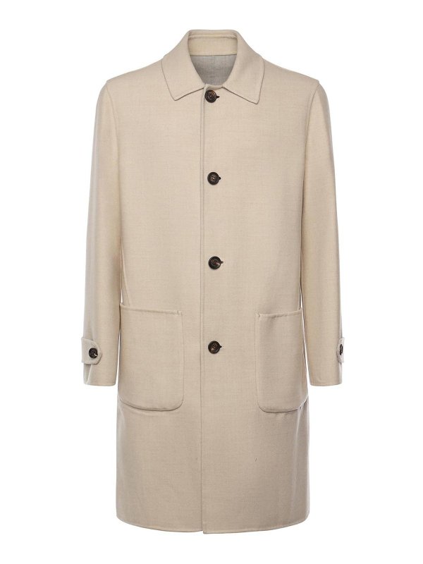 ELEVENTY: knee length coats - Reversible Wool Coat