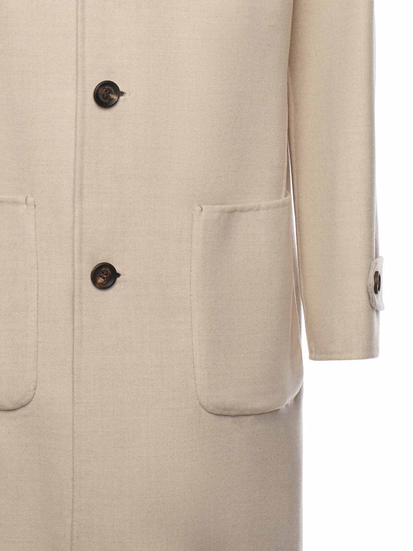 ELEVENTY: knee length coats online - Reversible Wool Coat