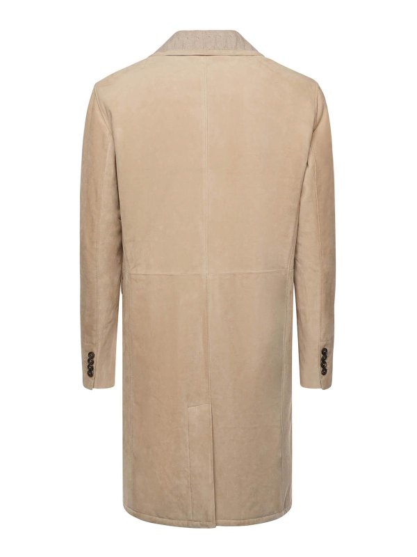 The Best Shops ELEVENTY: cappotti in pelle - Cappotto in pelle scamosciata