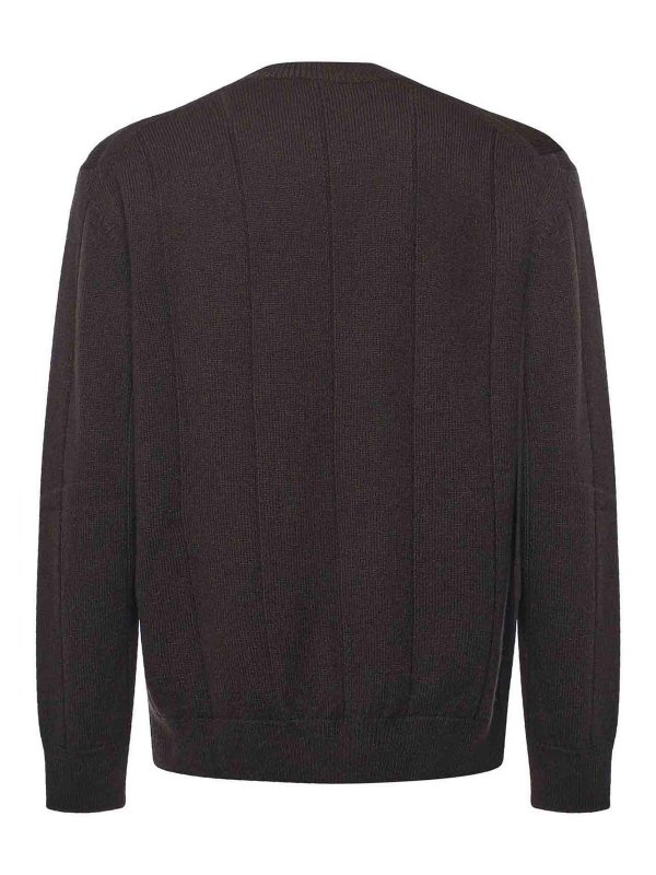 The Best Shops ELEVENTY: Strickpullover mit Rundhalsausschnitt - Rundhalspullover - Braun