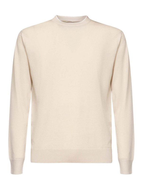 ELEVENTY: crew necks - Wool And Silk Crew Neck Sweater