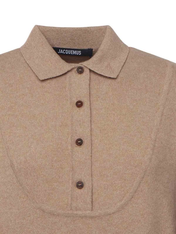 JACQUEMUS: Suéteres con cuello pico online - Suéter Cuello Redondo - Beis