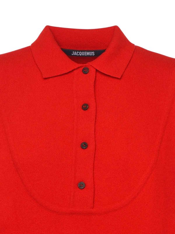 JACQUEMUS: Suéteres con cuello pico online - Suéter Cuello Redondo - Rojo