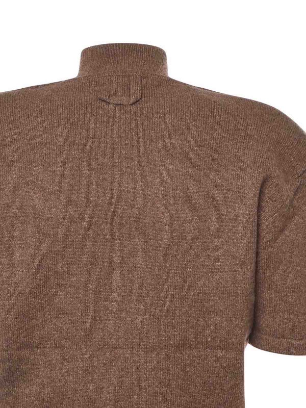 JACQUEMUS: Robe longueur genou online - Robe Au Genou - Marron