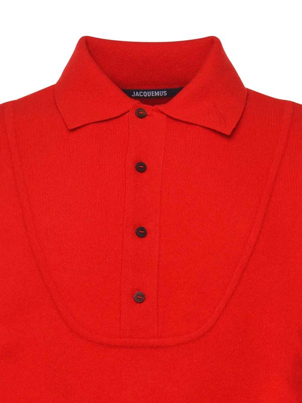 JACQUEMUS: Pull col rond online - Pull Col Rond - Rouge