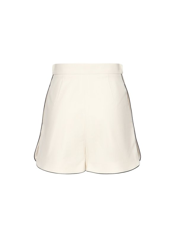 The Best Shops Max Mara: Trousers Shorts - Double Cotton Canvas Shorts