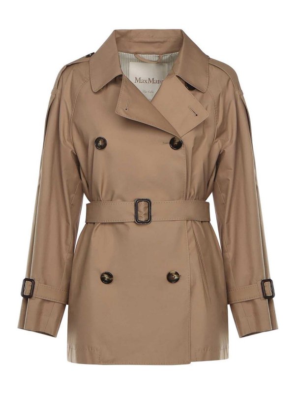 MAX MARA THE CUBE: trench coats - Long Cotton Twill Trench Coat